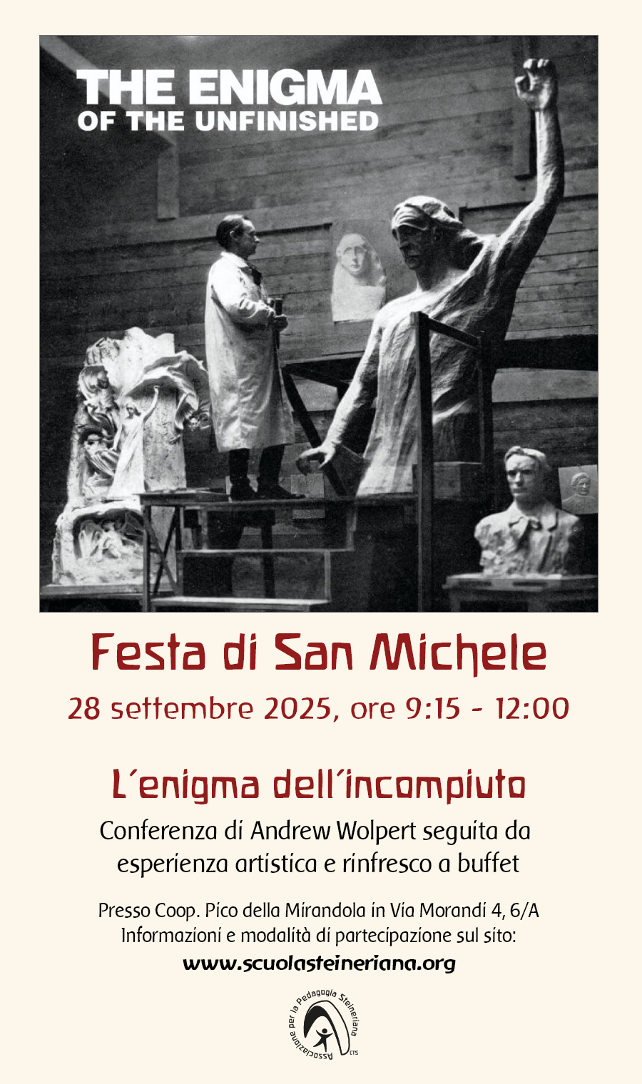Wolpert-Domenica festa di San Michele - L'enigma dell'incompiuto - Conferenza di Andrew Wolpert