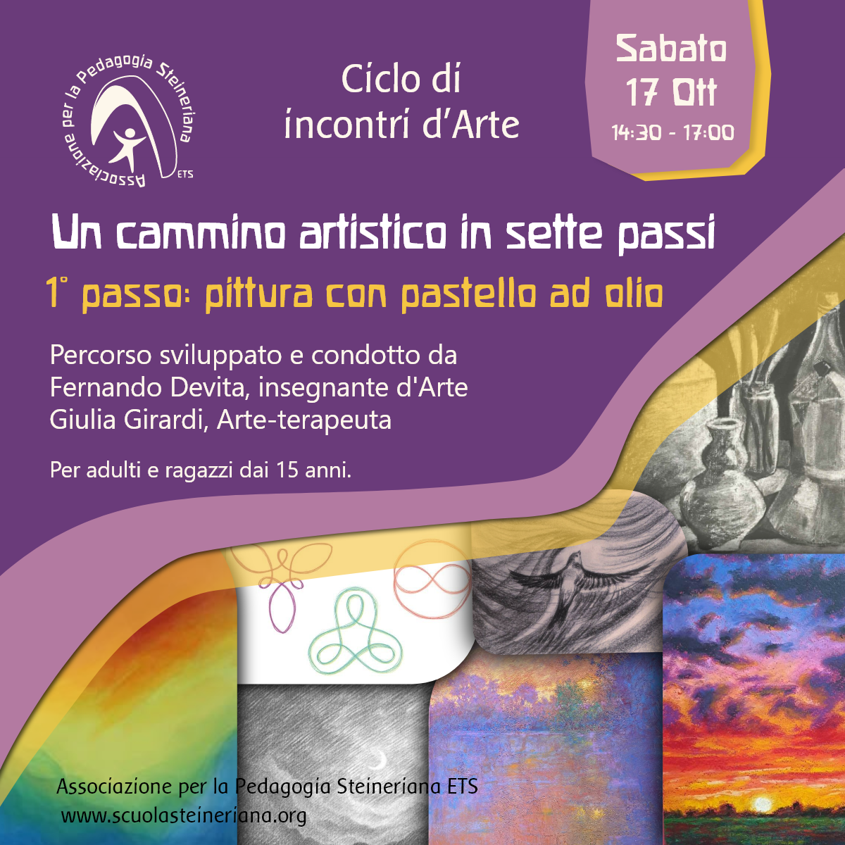 Laboratorio artistico Laboratorio di pittura con pastelli ad olio alla Scuola Steineriana Maria Garagnani di Bologna